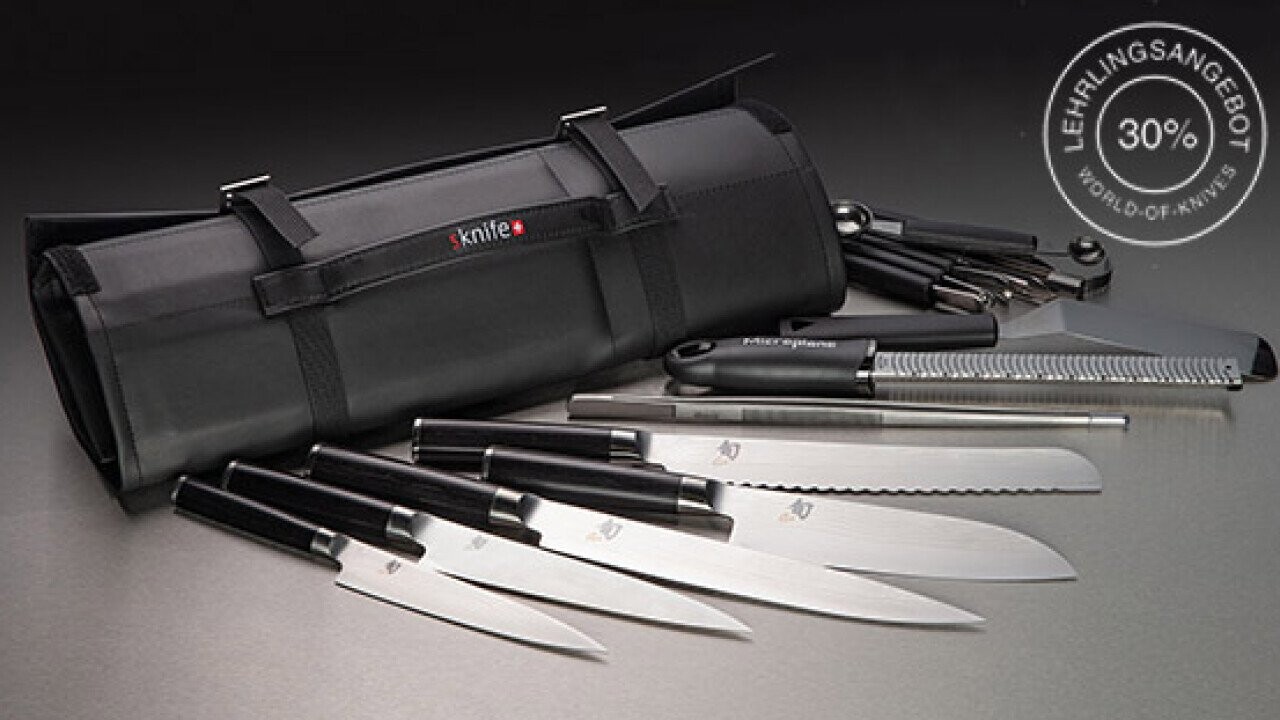 Apprentice promotion: knife bags with 30 % discount