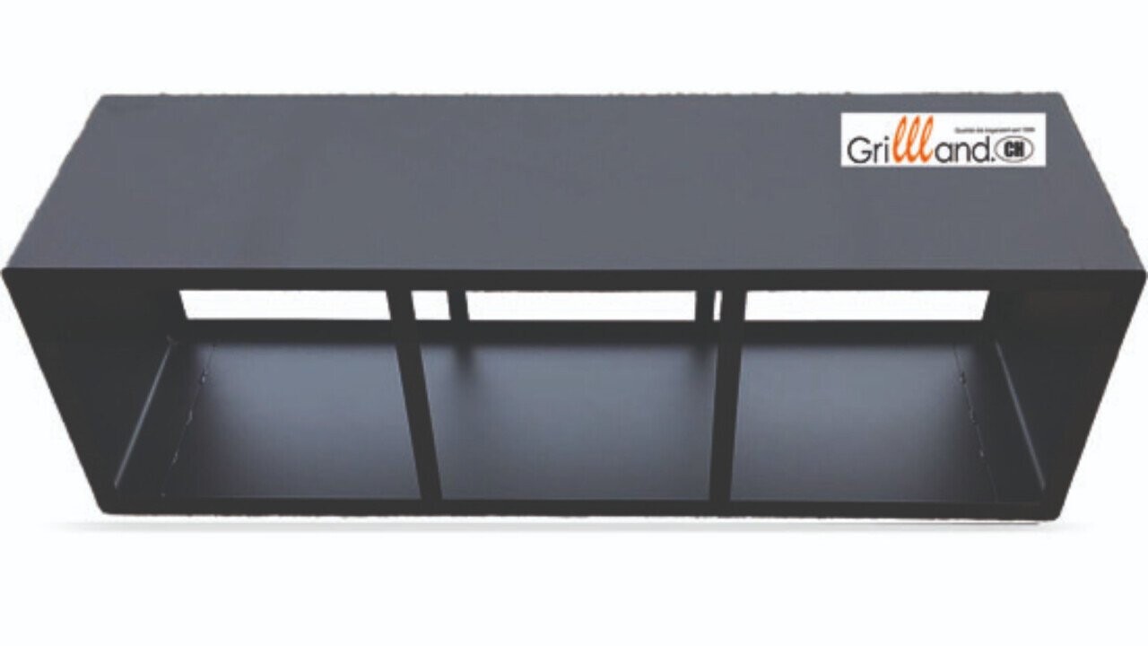 Black steel bench - Dimensions: W 40 x L 145 x H45 cm