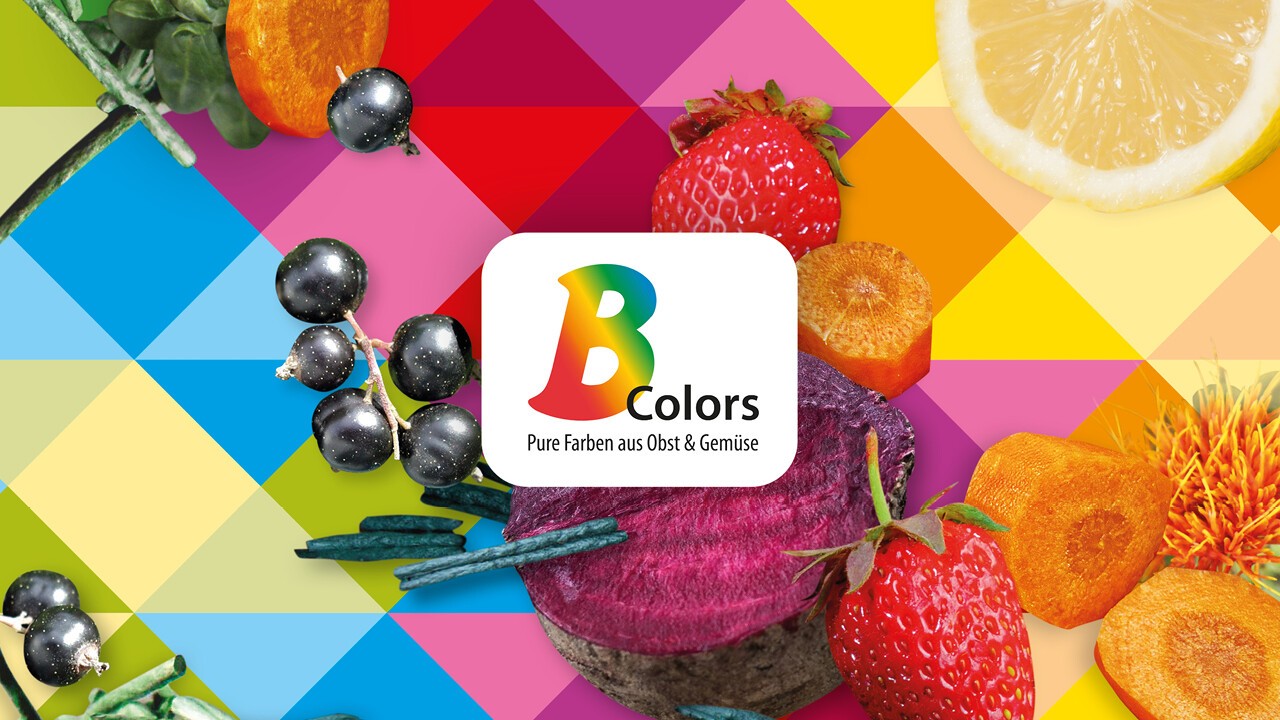 B Colors, pure Farben aus Obst & Gemüse