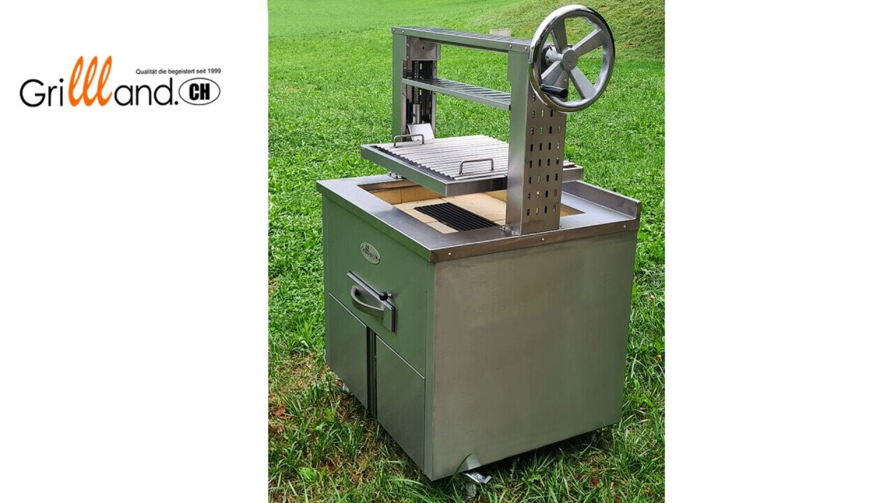 Gastro charcoal grill "Wheel" INOX