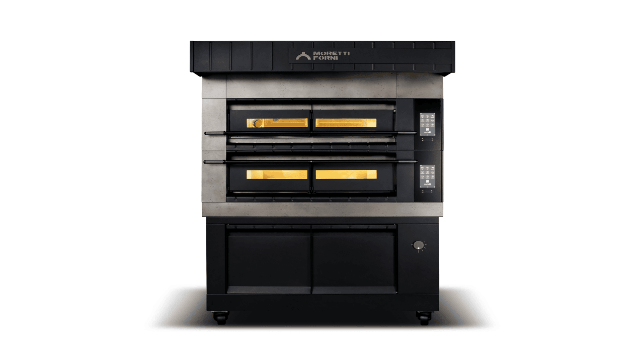 Moretti Forni serieX (model X100E) multifunctional oven with two baking chambers.