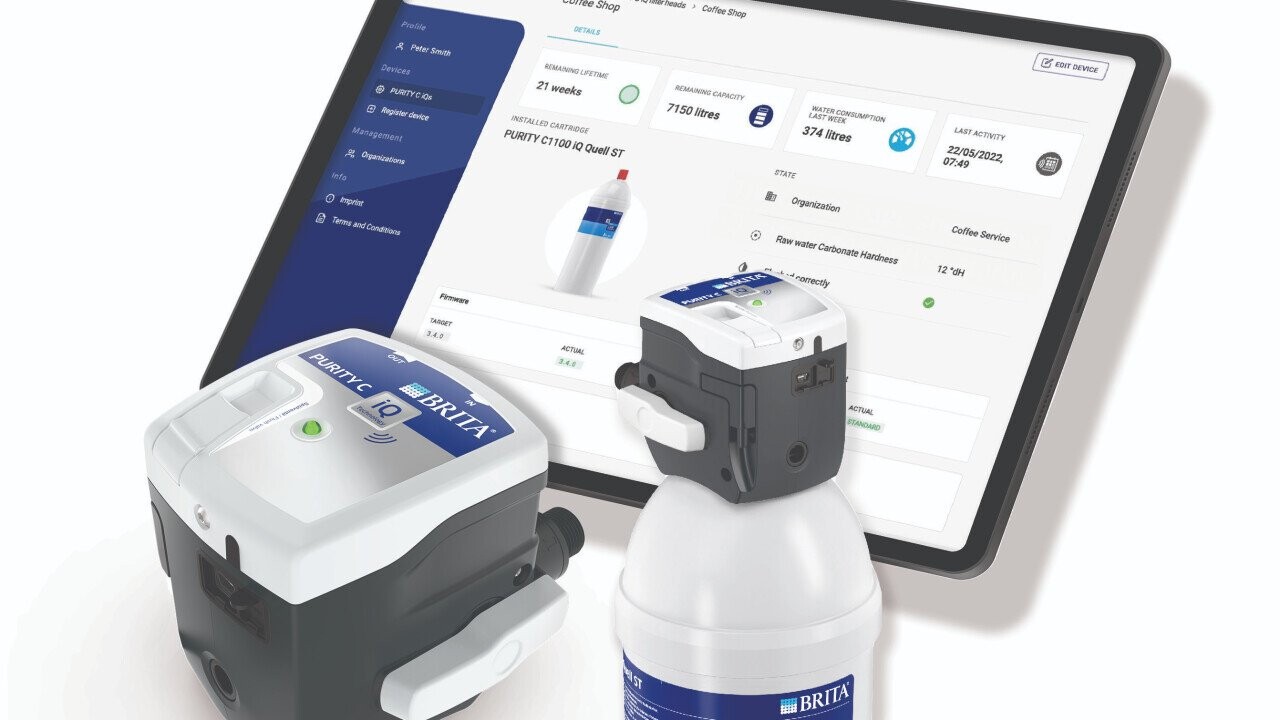 PURITY C iQ the intelligent water filter system displays filter data digitally