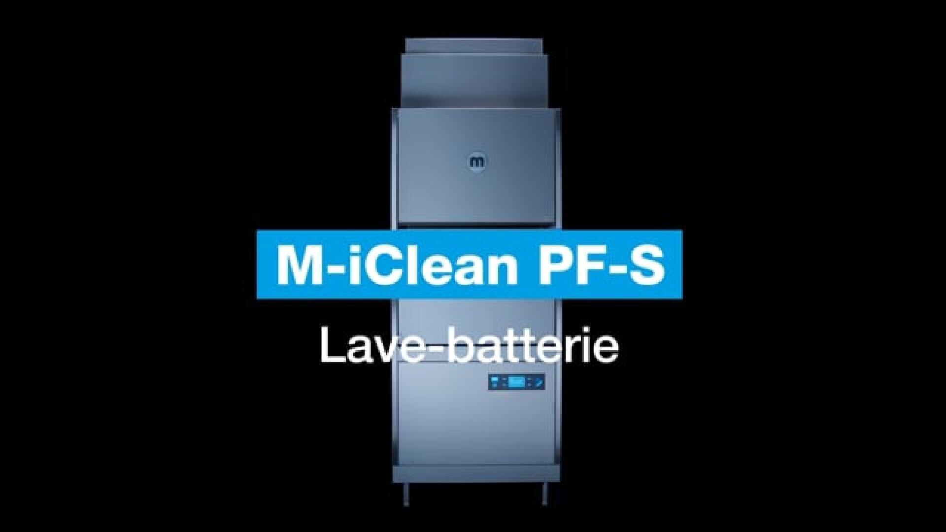 : Le lave-batterie M-iClean PF-S se distingue avant tout par le fait qu'il peut être installer même dans les petits espaces Idéal pour les environnements où chaque centimètre compte ! Un faible encombrement associé à une vaste chambre de lavage permet de répondre aux exigences de nombreux secteurs d’activité, de la boulangerie à l’hôtellerie en passant par le commerce de détail alimentaire.