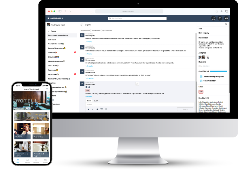 Digitale GUest Directory and Hotelboard by Hotelcore